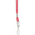Blank Nylon Badge Lanyard w/Metal Hook (Red)